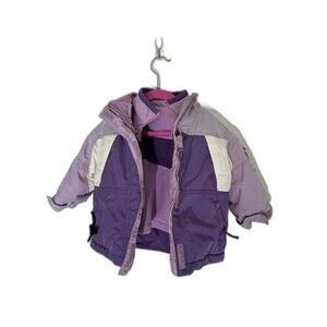 PLC Global‎ purple lined snow jacket for kids with removable hood size 2t